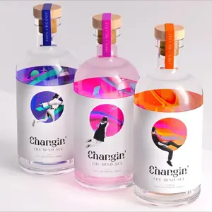 Etiquetas BOPP para botellas Etiquetas adhesivas para bebidas imprimibles Etiquetas para botellas personalizadas