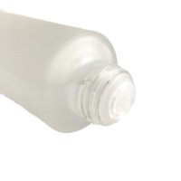 Botol Kaca Beku Bening 100Ml dengan Tutup Sekrup Bambu untuk Kemasan Kosmetik Toner