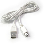 Câble USB pour manette Wii U - Câble d'alimentation et de données - Câble d'extension pour console de jeu - Câble de charge pour manette