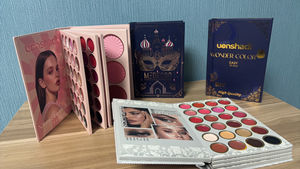 Coffret cadeau de luxe pour le maquillage, livre de maquillage, ingrédients chimiques métalliques - Cadeau parfait pour le rouge à lèvres, le blush, <span class=keywords><strong>les</strong></span> ombres à paupières, le contour, l'illuminateur - Product Image 6