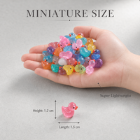 Bijoux DIY en résine, accessoires pour cheveux, mini-ornements créatifs pour micro-paysages de voiture, motif canard lumineux