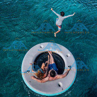 Drop Stitch Gonflable Yacht Dock Air Jet Ski Floating Pontoon Island Dock Deck Plate-forme de loisirs pour l'amusement aquatique