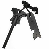 Clé ouvre-bouteille en pierre silex, kit de survie, multifonctions, en forme de danaiae, mini règle, sifflet de Camping, 1 pièce