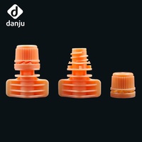 Bouchon à bec verseur orange multi-usage premium de 6 mm, anti-fuite, pour sachets de recharge de détergent liquide, shampoing et après-shampoing