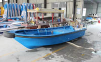 Vente en gros Bateau en fibre de verre Port de pêche en mer Fishman Hors-bord Loisirs Amusement Pontoon Bas Prix Nouveau Comprend BBQ Container