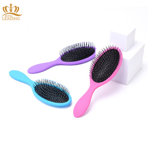 Logo personalizzato manico in plastica districante spazzola cuscino Paddle Nylon cinghiale setola spazzola per <span class=keywords><strong>capelli</strong></span> ricci spessi <span class=keywords><strong>capelli</strong></span> bagnati e asciutti pettine - Product Image 6