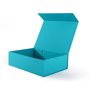 Boîtes cadeaux pliantes en papier emballées à plat avec fermeture magnétique revêtement UV gaufrage matériaux recyclés emballage avec logo personnalisé - Product Image 5