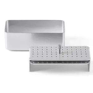 Dental 72 Holes Manual Endo <b>Box</b> Metallic Disinfection <b>Box</b> Autoclave Sterilizer Case Holder for Endo <b>Files</b> Diamond Burs - Product Image 5