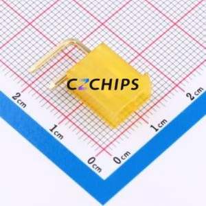 DLL-5569-2AW-GOLD-YE Wire-to-Board Pin Header Bent Lead Through Hole,P=4.2mm Connector 2x1P 4.2mm Right Angle Insert 2P - Product Image 1