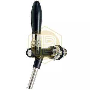 Rubinetto classico con compensatore in ABS nero per birra - Product Image 1