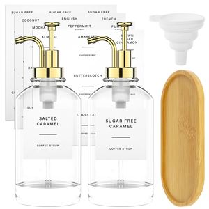 Flacon en verre transparent de 16,5 oz, distributeur de savon pour les mains, désinfectant pour les mains, rechargeable, contenant cosmétique <span class=keywords><strong>vide</strong></span>, flacon de gel douche pour la salle de bain - Product Image 5