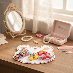 Coleteros de Moda, Lazos para el Cabello Elegantes de Felpa, Acrílico con Cuentas, Terciopelo, Estilo Dulce Vintage para Fiestas, Gran Venta para Chicas - Disponible - Product Image 3