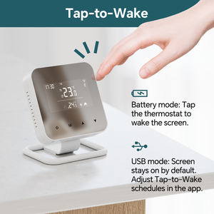 Termostato <span class=keywords><strong>de</strong></span> habitación <span class=keywords><strong>de</strong></span> calefacción y refrigeración WiFi inteligente con control <span class=keywords><strong>remoto</strong></span> inalámbrico para sistema <span class=keywords><strong>de</strong></span> calefacción por suelo radiante <span class=keywords><strong>de</strong></span> agua - Product Image 6