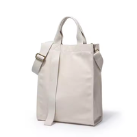 Sac cabas en toile réutilisable en coton pour femmes avec bandoulière