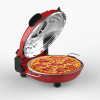 Four à pizza rapide et amusant pour la maison, plaque de cuisson de 12 pouces avec pierre à cuire en céramique, crêpe/crêpière, pizza italienne, machine à pizza électrique