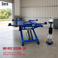 Sera Mini-élévateur à ciseaux portable de haute qualité, hydraulique monocylindre, hauteur de levage 1400 mm, capacité 3 tonnes, garantie 12 mois