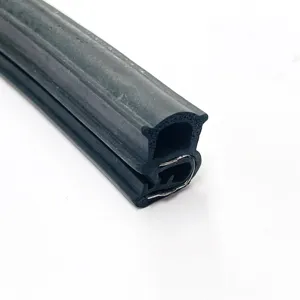 U Channel With Stainless Steel Wire Weather Strip Side Bulb Top Bubble Car Door Sound Insulation Rubber Sealing Strip