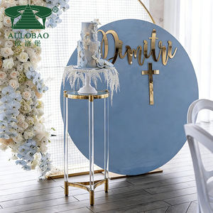 โต๊ะเค้กแต่งงานกรอบสแตนเลสขาอะคริลิคใสสำหรับงานเลี้ยงวันเกิด - Product Image 2