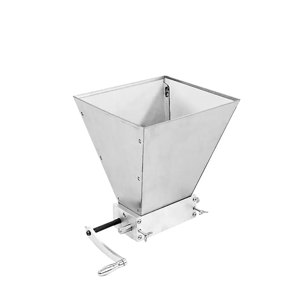 ITOP Stainless Steel 304 Hand Craft Malt Mill Wheat Grain Mill Crusher for Home Brew Beer