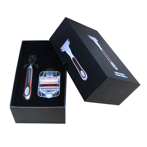 Haute qualité noir luxe personnalisé soins personnels tiroir boîte coffrets cadeaux rasoir hommes boîte rigide avec insert en mousse EVA - Product Image 4