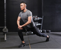 T-shirt de sport pour homme personnalisé, nouveau modèle d'été, haut de gamme, extensible, pour la salle de sport, entraînement, séchage rapide