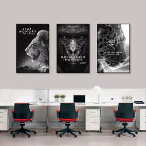Decoración <span class=keywords><strong>de</strong></span> Pared para Fábrica, Oficina, Gimnasio, Hogar, León Salvaje, Éxito, Inspiración, Motivación, <span class=keywords><strong>Frases</strong></span>, Pósters y Cuadros Decorativos - Product Image 5