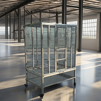 Cage à oiseaux de haute qualité et robuste pour pigeon et perroquet, style luxueux, transporteur en acier inoxydable 304, prix compétitif, cadre en bois.