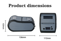 Impresora térmica USB portátil de 80mm para impresión de códigos de barras y recibos Impresora de etiquetas de 3 pulgadas