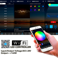 Remote Kontrol LED WiFi MiniRGB RGBW 24 Tombol Nirkabel, Kompatibel dengan Alexa Google Assistant IOS/Android, Teknologi PWM, Garansi 2 Tahun