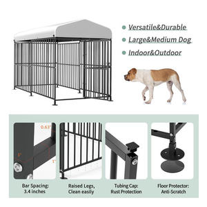 Chenil à mailles de chaîne chenil pour chien cage pour chien chenil utilisé à maillons de chaîne chenil pour chien à vendre - Product Image 6