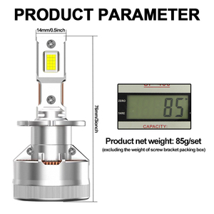 ชุด D ไฟหน้า LED สำหรับรถยนต์ D1S D2S D3S D4S LED CANbus D1s หลอดไฟหน้า LED 150W กำลังไฟสูงสว่างมาก2สีทองแดง - Product Image 6