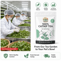 Tisane de Catnip 100% Naturelle OEM pour Chats et Chiens – Favorise la Consommation d'Eau et Soutient la Santé Urinaire – Sans Additifs – Produit Naturel pour Animaux