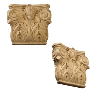 Decorative Millwork <strong>Hand</strong> <strong>Carved</strong> <strong>Wood</strong> <strong>Column</strong> Corbel Capitals Furniture Parts <strong>Wood</strong> Fireplace Corbels