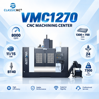 Centre d'usinage vertical CNC VMC1270 avec commande GSK Fanuc, déplacement X de 1200 mm pour la production de pièces structurelles pour l'énergie nouvelle