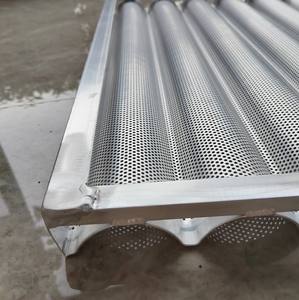 Molde para pan francés de 6 filas, bandeja perforada para Baguette, bandeja para hornear pan de Baguette de aluminio de 18*26 pulgadas, bandeja para horno de panadería Industrial - Product Image 4