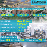 Canapé modulaire sectionnel en forme de L, sans structure, emballé sous vide, de haute qualité, fabriqué à Foshan, avec assise profonde