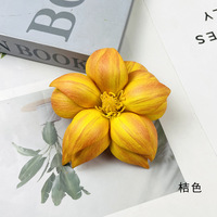 Tête de fleur de magnolia artificielle de qualité supérieure, couleurs mélangées, à dos plat, pour coiffes, boutiques et arrangements de mariage