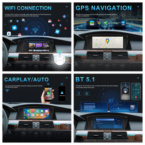 Podofo 8.8 ''8 Core 4 + 128G Car Stereo Car <span class=keywords><strong>Radio</strong></span> para BMW 3/5 Série E60 2005-2008 Carplay <span class=keywords><strong>Android</strong></span> Auto WIFI & 4G GPS Bulk Fornecedor - Product Image 2