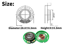 29Mm Loa 8Ohm 16Ohm 0.25W0.5W YN-2909 Nhựa Bên Ngoài Từ Loa Cho Đồ Chơi Thẻ - Product Image 5