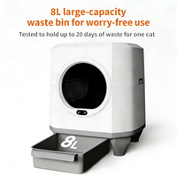 Litière automatique pour chat OEM, très vendue, toilette intelligente pour chat, anti-odeur, anti-fuite, contrôle par application, autonettoyante, pour plusieurs chats