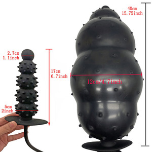 Plug anal gonflable extra large à cinq perles, long plug anal unisexe, masseur de prostate, jouets sexuels pour adultes - Product Image 4