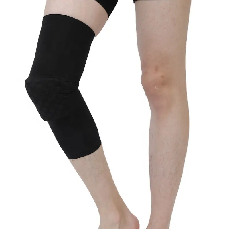 Einstellbarer Basketball Honigwabe Kniebandage elastisches Basketball-Knieunterstützung Kniebeugel