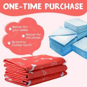 Almohadillas para orinar de cachorro duraderas absorbentes de alta calidad, almohadillas para orinar reutilizables lavables a máquina para perros, almohadillas de orina impermeables - Product Image 3