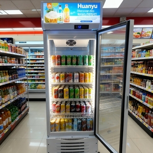 Refrigerador Vertical con Puerta de Vidrio para Bebidas de Tienda de Conveniencia, Sin Escarcha, Compresor, Enfriamiento Directo por Ventilador, Enfriador de Bebidas y <span class=keywords><strong>Cerveza</strong></span> - Product Image 5