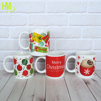 Tasses à café en céramique de haute qualité pour Noël, mugs en grès à motif floral