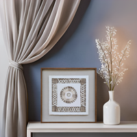 Vente en gros directe du fabricant Cadres de boîte d'art muraux carrés respectueux de l'environnement pour la décoration intérieure avec des œuvres d'art en papier