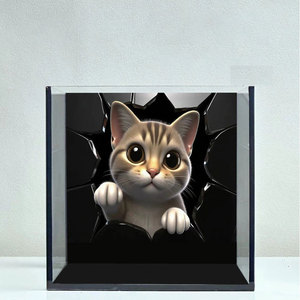 Aquarium de bureau 3D ultra-clair style sombre - Bassin à poissons auto-circulant - Product Image 1