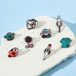 Petits articles médicaux Collection émail broche <span class=keywords><strong>Ambulance</strong></span> seringue pour épinglette hôpital médecins infirmières Badge cadeaux pour ange croix - Product Image 4