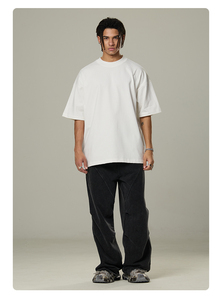 Nuova <span class=keywords><strong>T</strong></span>-<span class=keywords><strong>shirt</strong></span> da <span class=keywords><strong>Uomo</strong></span> <span class=keywords><strong>di</strong></span> <span class=keywords><strong>Lusso</strong></span> in Cotone Organico 100% con Colletto Spesso da 350 Grammi e Ricamo, Stile Moderno e Alta Qualità - Product Image 6