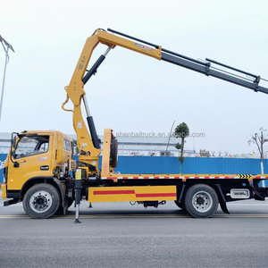 Dongfeng Xe Tải Kéo 4X2 Với Cần Cẩu Xe Tải Thủy Lực 8 Tấn Cần Cẩu Bùng Nổ Đốt Ngón Tay Người Phá Hủy Lật Phẳng - Product Image 2